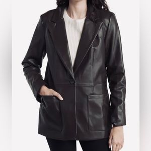 BCBGeneration Like new faux leather black blazer size small